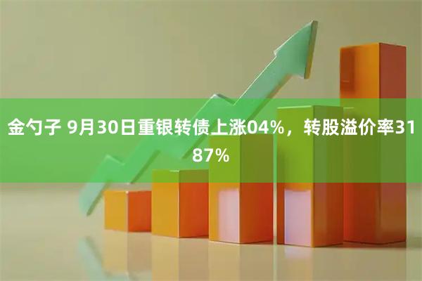 金勺子 9月30日重银转债上涨04%，转股溢价率3187%