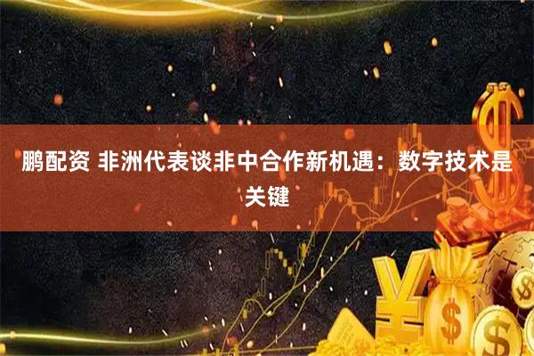 鹏配资 非洲代表谈非中合作新机遇：数字技术是关键