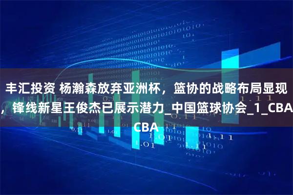 丰汇投资 杨瀚森放弃亚洲杯，篮协的战略布局显现，锋线新星王俊杰已展示潜力_中国篮球协会_1_CBA